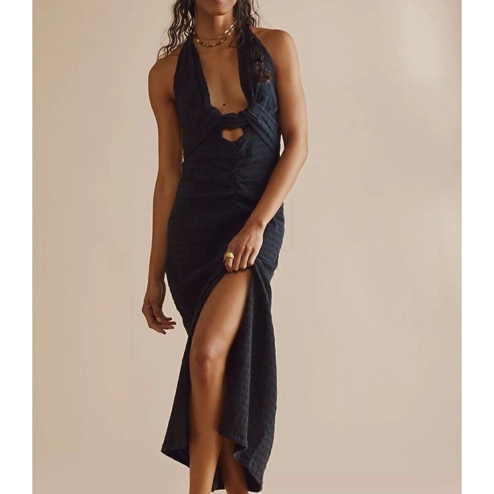NWT FREE PEOPLE ENDLESS SUMMER NYA MAXI DRESS IN BLACK - Picture 2 of 5